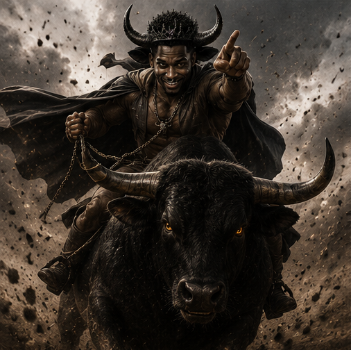 GIGANSEM riding the bull